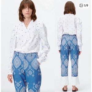 Munthe Tama Ruffle Puffed Long Sleeve Blouse